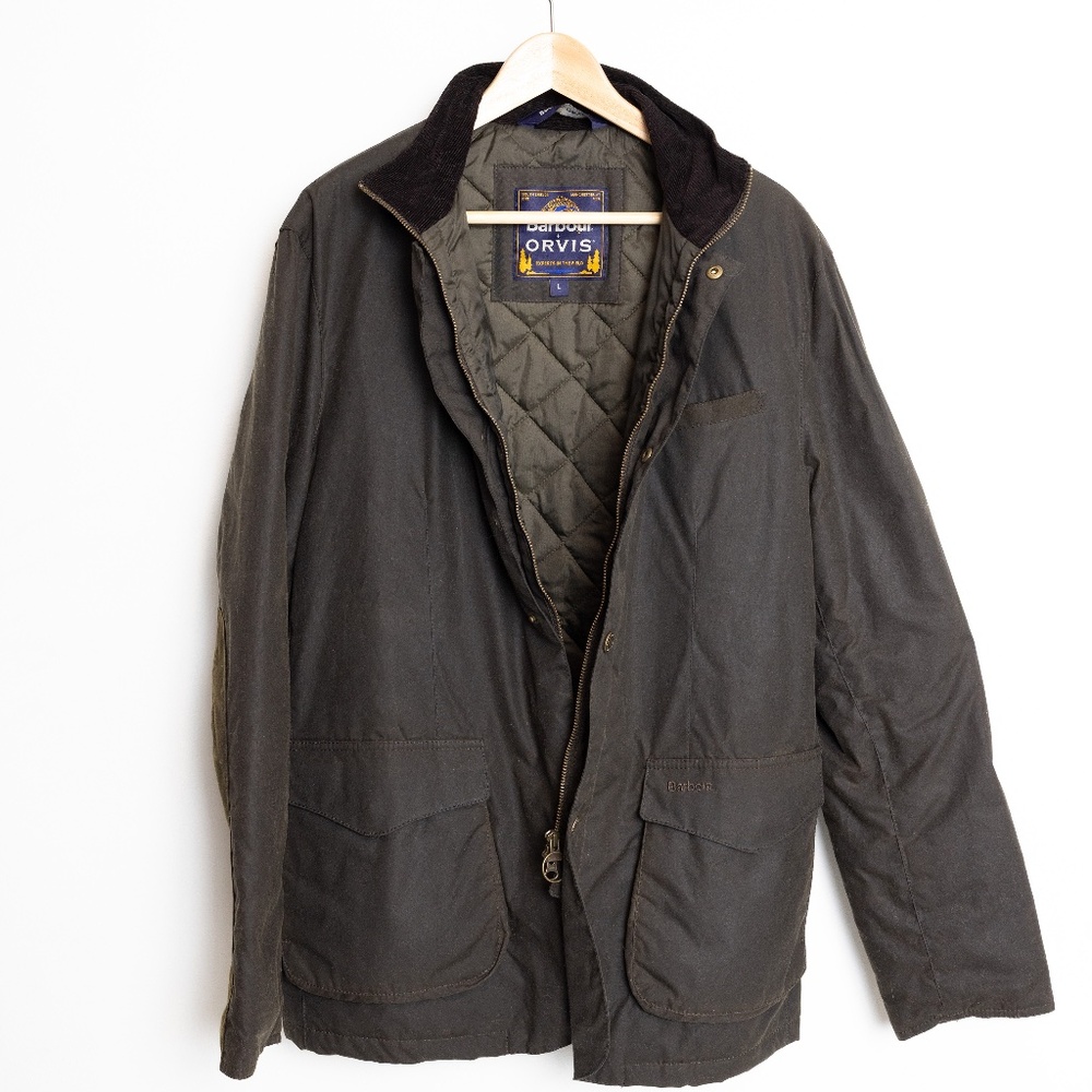 Barbour x Orvis Waxed Field Coat - Like New - Size Large Men's NWOT